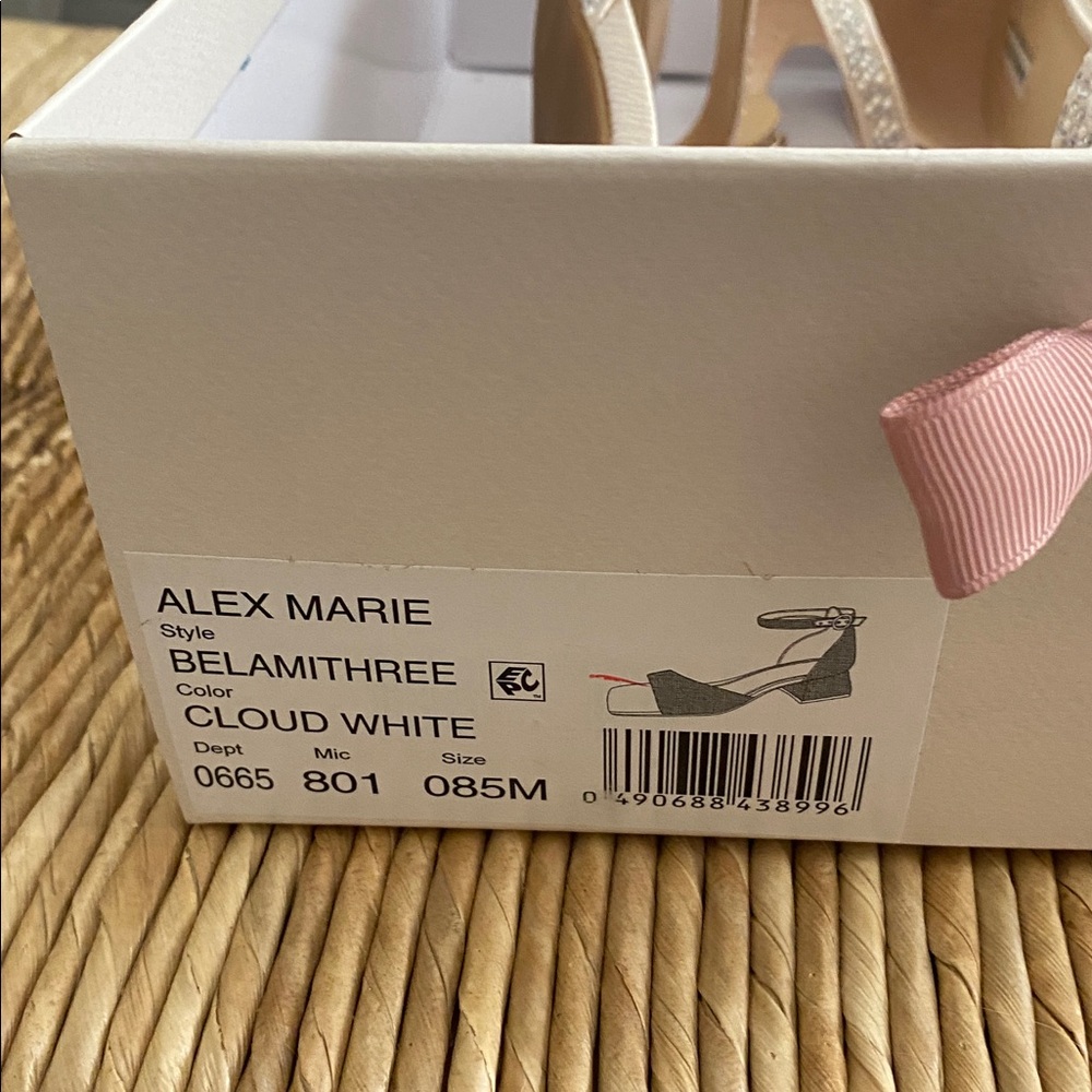 Alex Marie Belami Pearl Square Toe Dress Sandals Size 8.5 - Picture 7 of 7